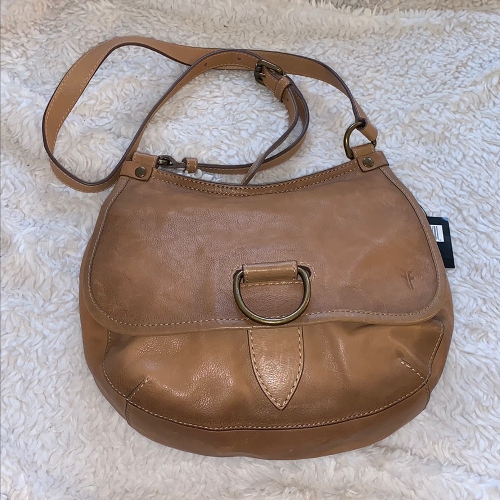 FRYE LUCY CROSSBODY BEIGE BAG
